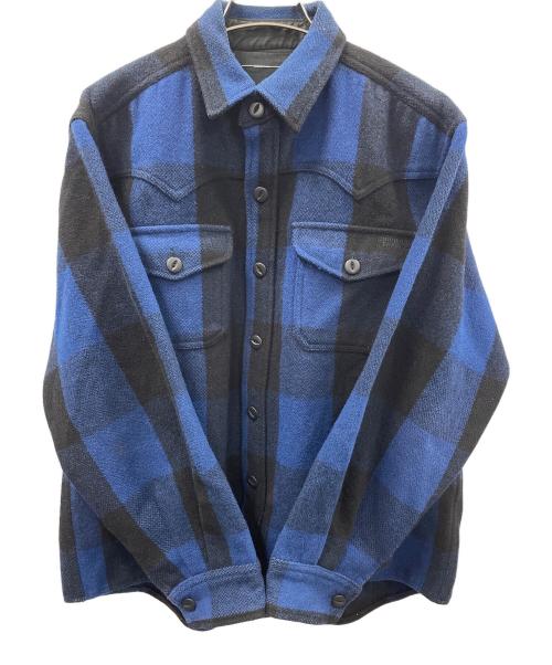 COMPLETE FINESSE（コンプリートフィネス）COMPLETE FINESSE (コンプリートフィネス) チェックジャケット ブラック×ブルー サイズ:Mの古着・服飾アイテム