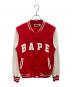 A BATHING APE（アベイシングエイプ）の古着「スタジャン」｜レッド×ホワイト