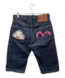 EVISU×SIOTANI BROTHERS（エヴィス×塩谷ブラザーズ）の古着「ハーフデニムパンツ」｜インディゴ