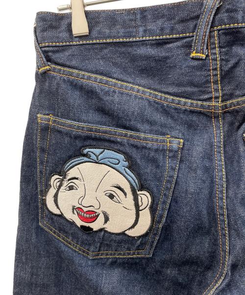 EVISU（エヴィス）EVISU (エヴィス) SIOTANI BROTHERS (塩谷ブラザーズ) ハーフデニムパンツ インディゴ サイズ:32の古着・服飾アイテム