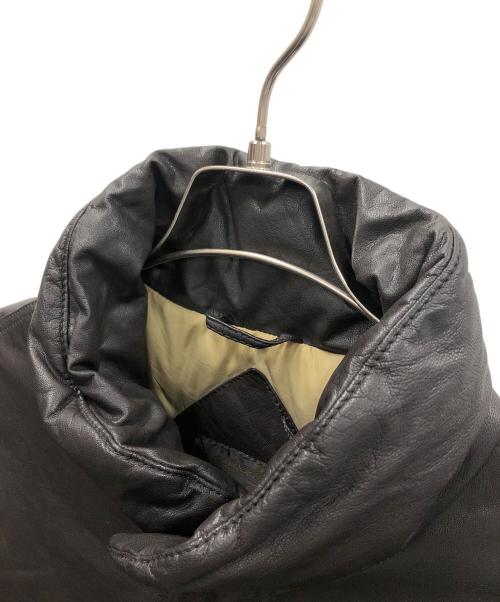 Eddie Bauer（エディーバウアー）Eddie Bauer (エディーバウアー) レザーダウンジャケット ダークブラウン サイズ:MENS Lの古着・服飾アイテム