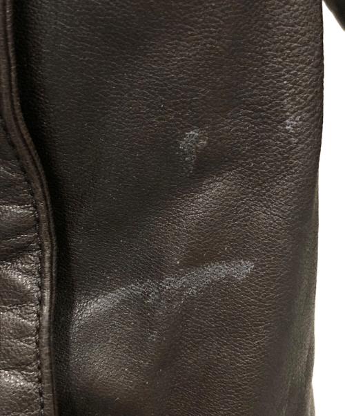 Eddie Bauer（エディーバウアー）Eddie Bauer (エディーバウアー) レザーダウンジャケット ダークブラウン サイズ:MENS Lの古着・服飾アイテム