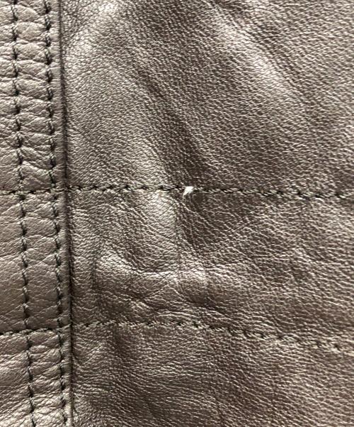 Eddie Bauer（エディーバウアー）Eddie Bauer (エディーバウアー) レザーダウンジャケット ダークブラウン サイズ:MENS Lの古着・服飾アイテム