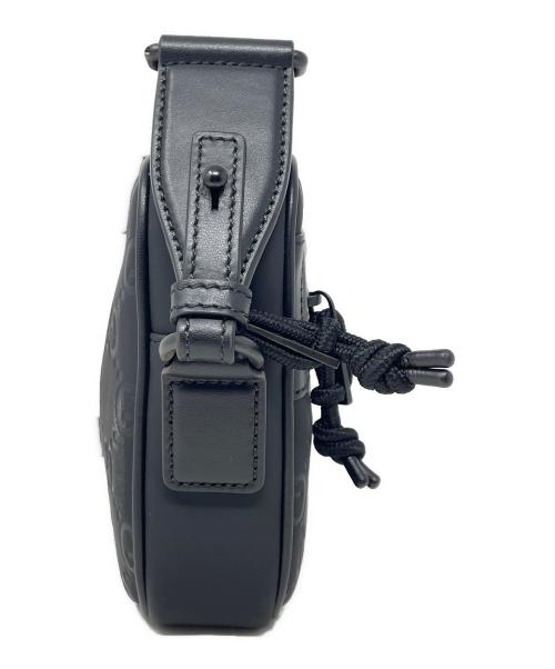 GUCCI（グッチ）GUCCI (グッチ) ショルダーバッグ GGラバーエフェクトレザー ブラック サイズ:実寸サイズにてご確認くださいの古着・服飾アイテム