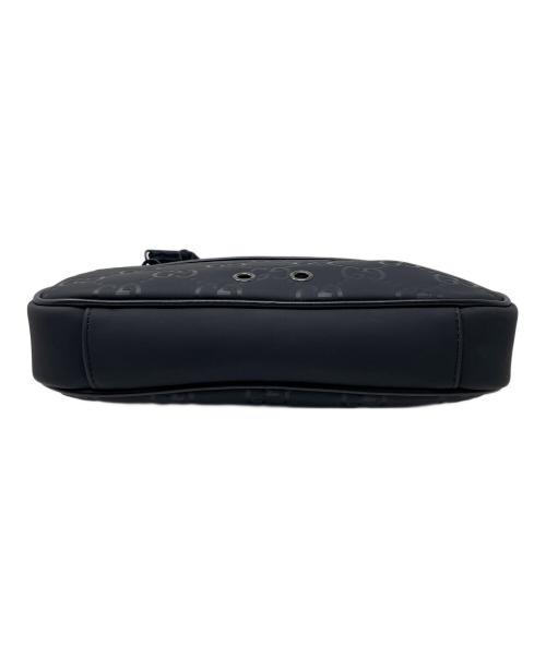 GUCCI（グッチ）GUCCI (グッチ) ショルダーバッグ GGラバーエフェクトレザー ブラック サイズ:実寸サイズにてご確認くださいの古着・服飾アイテム