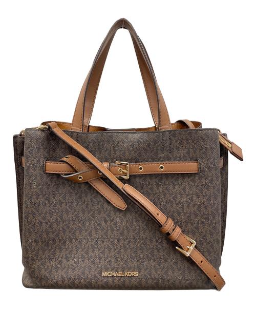 MICHAEL KORS（マイケルコース）MICHAEL KORS (マイケルコース) 2WAYバッグ ショルダーバッグ ハンドバッグ  エミリア サッチェル ブラウン サイズ:実寸サイズにてご確認下さい。の古着・服飾アイテム