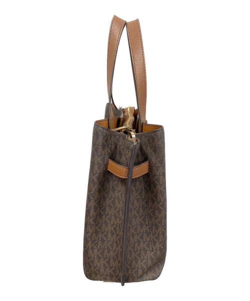 MICHAEL KORS（マイケルコース）MICHAEL KORS (マイケルコース) 2WAYバッグ ショルダーバッグ ハンドバッグ  エミリア サッチェル ブラウン サイズ:実寸サイズにてご確認下さい。の古着・服飾アイテム