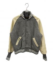 Allion AWARD JACKET（アリオン アワード）の古着「アワードジャケット」｜グレー×アイボリー