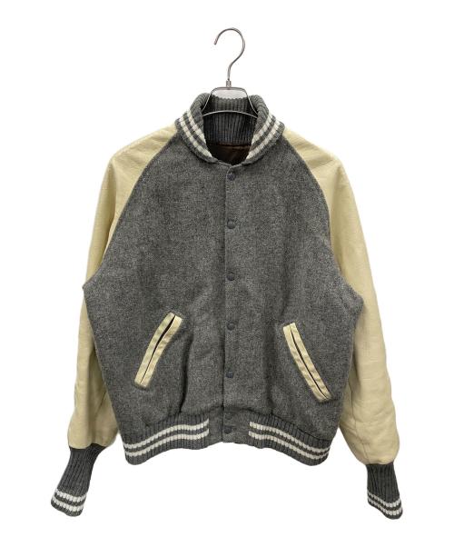 Allion AWARD JACKET（アリオン アワード）Allion AWARD JACKET (アリオン アワード) アワードジャケット グレー×アイボリー サイズ:44の古着・服飾アイテム