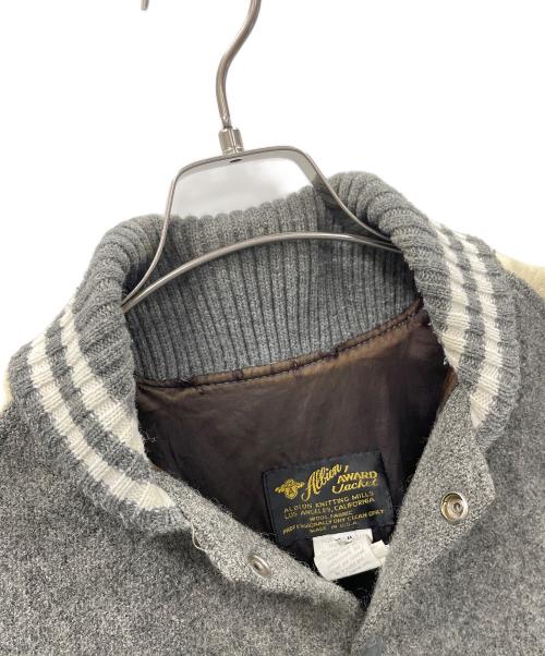 Allion AWARD JACKET（アリオン アワード）Allion AWARD JACKET (アリオン アワード) アワードジャケット グレー×アイボリー サイズ:44の古着・服飾アイテム