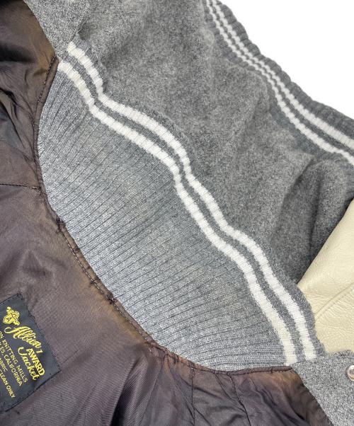 Allion AWARD JACKET（アリオン アワード）Allion AWARD JACKET (アリオン アワード) アワードジャケット グレー×アイボリー サイズ:44の古着・服飾アイテム
