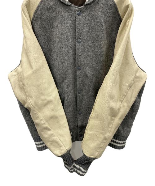 Allion AWARD JACKET（アリオン アワード）Allion AWARD JACKET (アリオン アワード) アワードジャケット グレー×アイボリー サイズ:44の古着・服飾アイテム