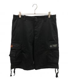 WEST COAST CHOPPERS（ウエストコーストチョッパーズ）の古着「ハーフパンツ カーゴショートパンツ」｜ブラック