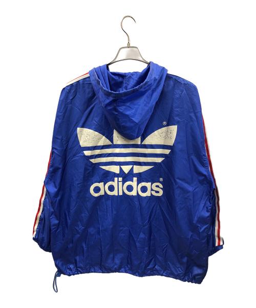 adidas（アディダス）adidas (アディダス) ナイロンプルオーバー ブルー サイズ:O-XOの古着・服飾アイテム