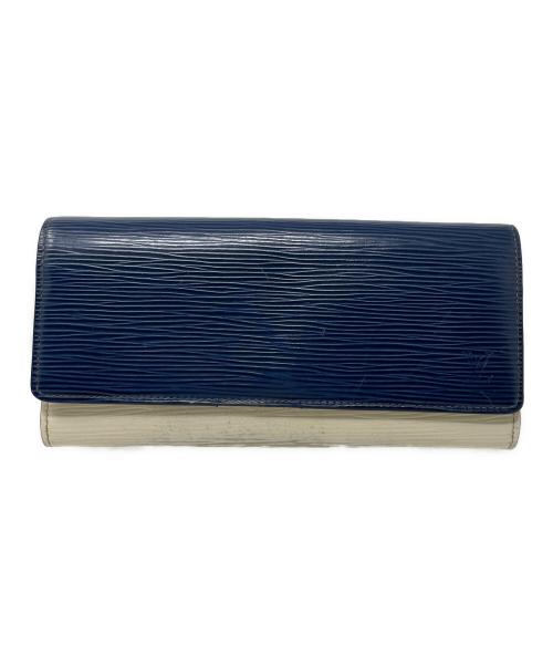 LOUIS VUITTON（ルイ ヴィトン）LOUIS VUITTON (ルイ ヴィトン) 長財布 エピ ポルトフォイユ・フロール ブルー×ホワイト サイズ:実寸サイズにてご確認ください。の古着・服飾アイテム