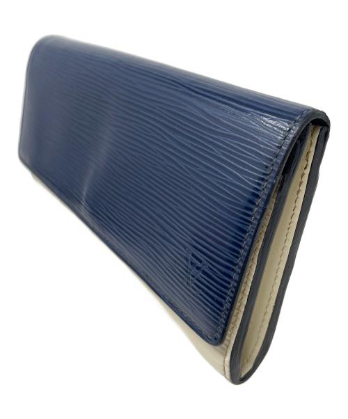 LOUIS VUITTON（ルイ ヴィトン）LOUIS VUITTON (ルイ ヴィトン) 長財布 エピ ポルトフォイユ・フロール ブルー×ホワイト サイズ:実寸サイズにてご確認ください。の古着・服飾アイテム
