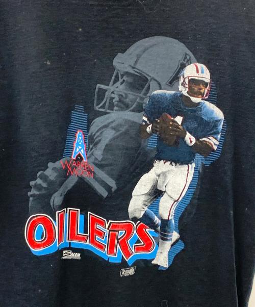 SALEM SPORTSWEAR（サレム スポーツウェア）SALEM SPORTSWEAR (サレム スポーツウェア) プリントTシャツ OILERS ブラック サイズ:Lの古着・服飾アイテム