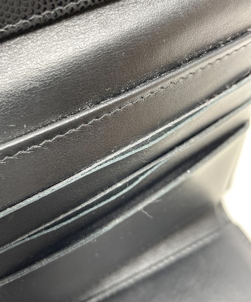 CHANEL（シャネル）CHANEL (シャネル) 2つ折り財布 マトラッセ キャビアスキン ブラック サイズ:実寸サイズにてご確認ください。の古着・服飾アイテム