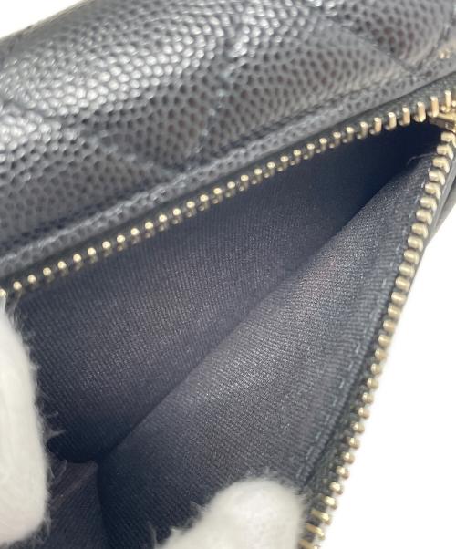 CHANEL（シャネル）CHANEL (シャネル) 2つ折り財布 マトラッセ キャビアスキン ブラック サイズ:実寸サイズにてご確認ください。の古着・服飾アイテム