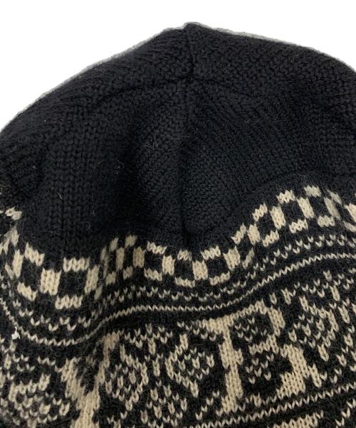 yohji yamamoto+noir（ヨウジヤマモトプリュスノアール）yohji yamamoto+Noir (ヨウジヤマモトプリュスノアール) ニット帽 ブラックの古着・服飾アイテム