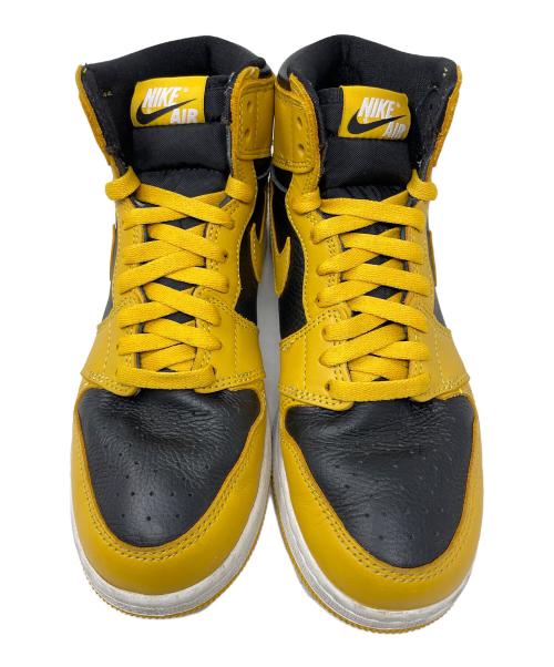 NIKE（ナイキ）NIKE (ナイキ) ハイカットスニーカー GS Air Jordan 1 High OG（GS エアジョーダン1 ハイ OG） ブラック×イエロー サイズ:24.5cmの古着・服飾アイテム