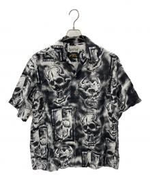 WACKO MARIA×56 TATOO STUDIO（ワコマリア×56タトゥースタジオ）の古着「アロハシャツ HAWAIIAN SHIRT S/S（ハワイアン シャツ ショート/スリーブ）」｜グレー