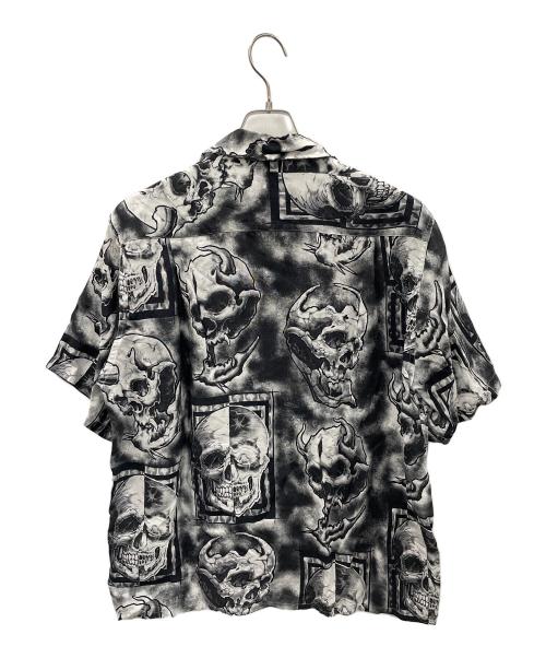 WACKO MARIA（ワコマリア）WACKO MARIA (ワコマリア) 56 TATOO STUDIO (56タトゥースタジオ) アロハシャツ HAWAIIAN SHIRT S/S（ハワイアン シャツ ショート/スリーブ） グレー サイズ:Mの古着・服飾アイテム