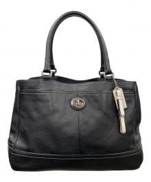 COACH（コーチ）の古着「レザートートバッグ」｜ブラック
