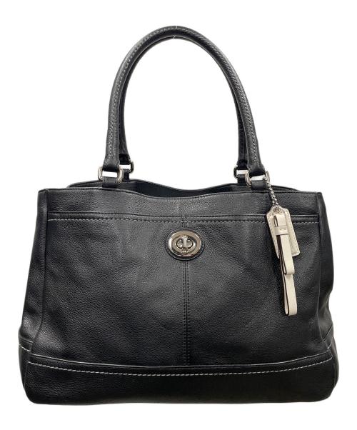 COACH（コーチ）COACH (コーチ) レザートートバッグ ブラック サイズ:実寸サイズにてご確認ください。の古着・服飾アイテム