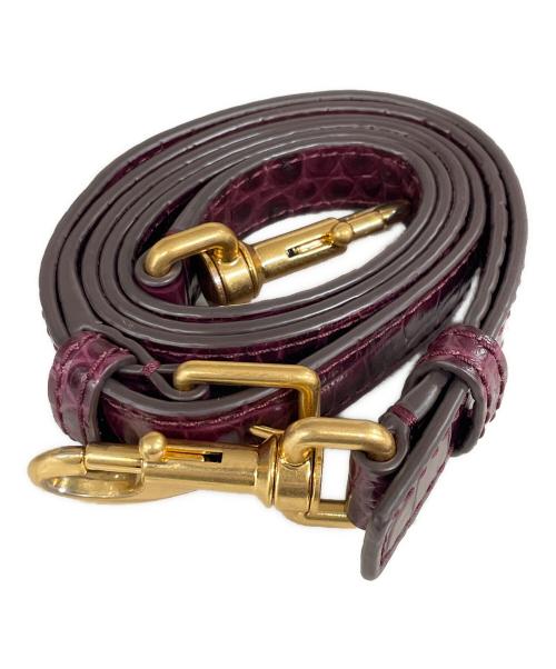 TORY BURCH（トリーバーチ）TORY BURCH (トリーバーチ) 巾着ショルダーバッグ ワインレッド×アイボリー サイズ:実寸サイズにてご確認ください。の古着・服飾アイテム