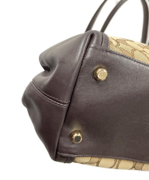 COACH（コーチ）COACH (コーチ) トートバッグ シグネチャー ベージュ×ブラウン サイズ:実寸サイズにてご確認ください。の古着・服飾アイテム