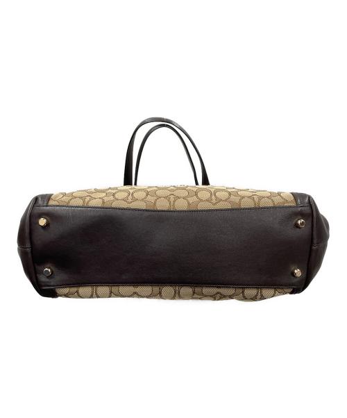 COACH（コーチ）COACH (コーチ) トートバッグ シグネチャー ベージュ×ブラウン サイズ:実寸サイズにてご確認ください。の古着・服飾アイテム