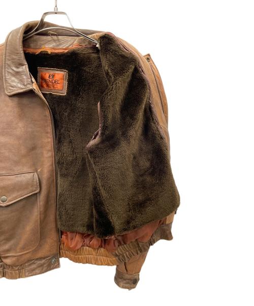 SKENDEL（スケンデル）SKENDEL (スケンデル) レザージャケット ブラウン サイズ:実寸サイズにてご確認ください。の古着・服飾アイテム