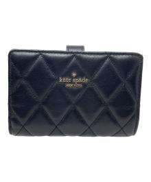 Kate Spade（ケイトスペード）の古着「2つ折り財布 キルテッド ミディアム バイフォールド ウォレット」｜ブラック