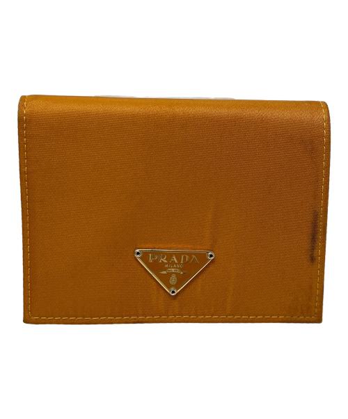 PRADA（プラダ）PRADA (プラダ) 2つ折り財布 オレンジ サイズ:実寸サイズにてご確認ください。の古着・服飾アイテム