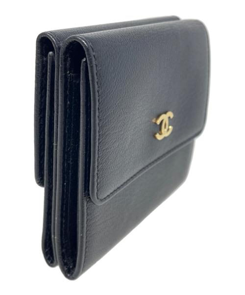 CHANEL（シャネル）CHANEL (シャネル) 2つ折り財布 ココマーク ブラック サイズ:実寸サイズにてご確認ください。の古着・服飾アイテム