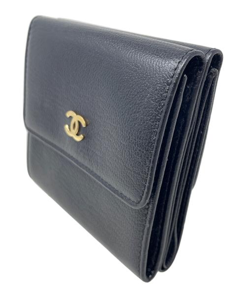 CHANEL（シャネル）CHANEL (シャネル) 2つ折り財布 ココマーク ブラック サイズ:実寸サイズにてご確認ください。の古着・服飾アイテム