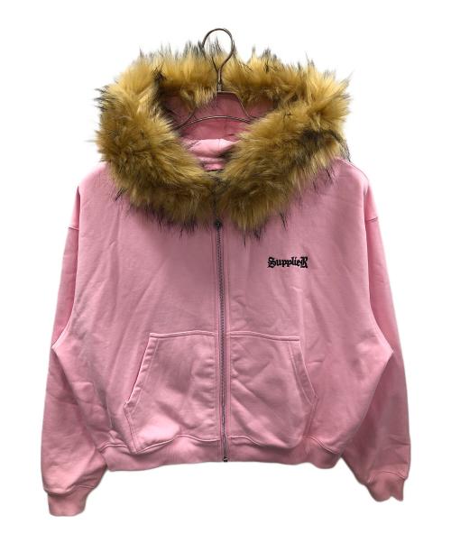SUPPLIER（サプライヤー）SUPPLIER (サプライヤー) ジップパーカー ピンク サイズ:Lの古着・服飾アイテム
