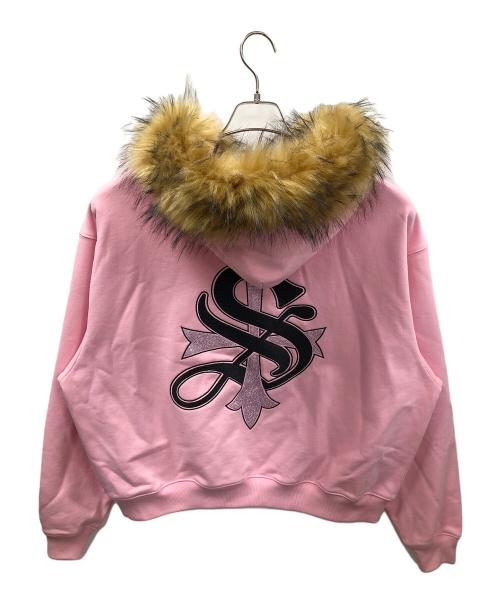 SUPPLIER（サプライヤー）SUPPLIER (サプライヤー) ジップパーカー ピンク サイズ:Lの古着・服飾アイテム