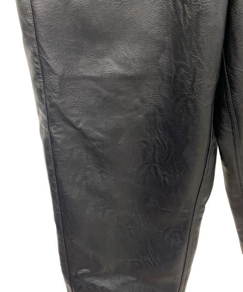 FUBU（フブ）FUBU (フブ) パンツ FAUX LEATHER TRACK PANTS（フェイク レザー トラック パンツ） ブラック サイズ:Mの古着・服飾アイテム