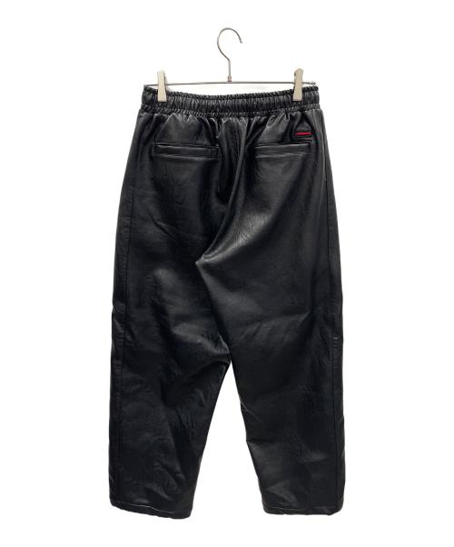 FUBU（フブ）FUBU (フブ) パンツ FAUX LEATHER TRACK PANTS（フェイク レザー トラック パンツ） ブラック サイズ:Mの古着・服飾アイテム