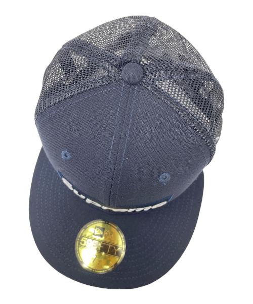 SUPREME（シュプリーム）SUPREME (シュプリーム) New Era (ニューエラ) メッシュキャップ BOX LOGO MESH BACK（ボックス ロゴ メッシュ バック） ネイビー サイズ:7 1/2の古着・服飾アイテム
