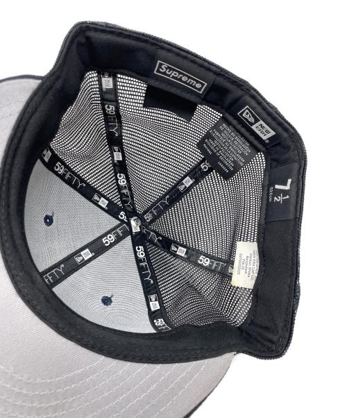 SUPREME（シュプリーム）SUPREME (シュプリーム) New Era (ニューエラ) メッシュキャップ BOX LOGO MESH BACK（ボックス ロゴ メッシュ バック） ネイビー サイズ:7 1/2の古着・服飾アイテム