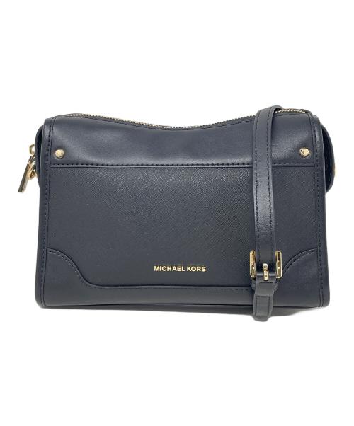 MICHAEL KORS（マイケルコース）MICHAEL KORS (マイケルコース) ショルダーバッグ HARRISON LARGE LEATHER CROSSBODY（ハリソン ラージ レザー クロスボディ） ブラック サイズ:実寸サイズにてご確認ください。の古着・服飾アイテム