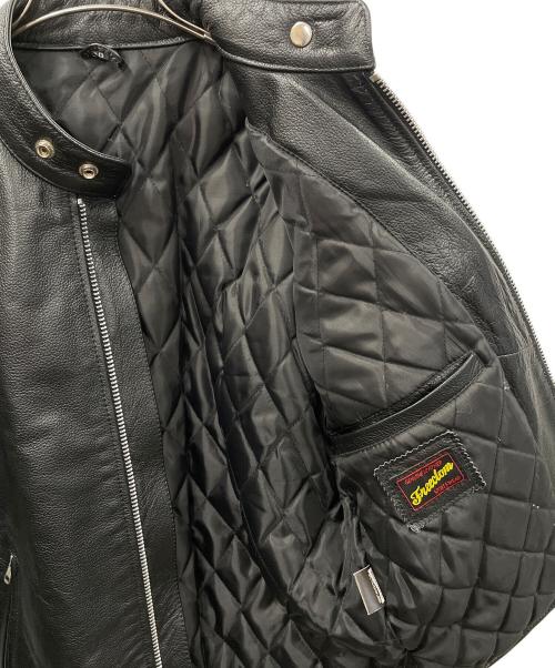FREEDOM（フリーダム）FREEDOM (フリーダム) シングルライダースジャケット ブラック サイズ:40の古着・服飾アイテム