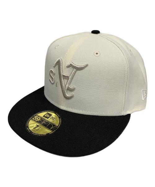 New Era（ニューエラ）New Era (ニューエラ) キャップ ATHLETICS OAKLAND 50（オークランド・アスレチックス・フィフティ50） アイボリー×ブラック サイズ:59.6cmの古着・服飾アイテム