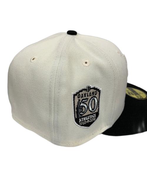 New Era（ニューエラ）New Era (ニューエラ) キャップ ATHLETICS OAKLAND 50（オークランド・アスレチックス・フィフティ50） アイボリー×ブラック サイズ:59.6cmの古着・服飾アイテム