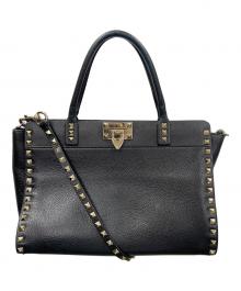 VALENTINO（ヴァレンティノ）の古着「2WAYバッグ ショルダーバッグ ハンドバッグ」｜ブラック