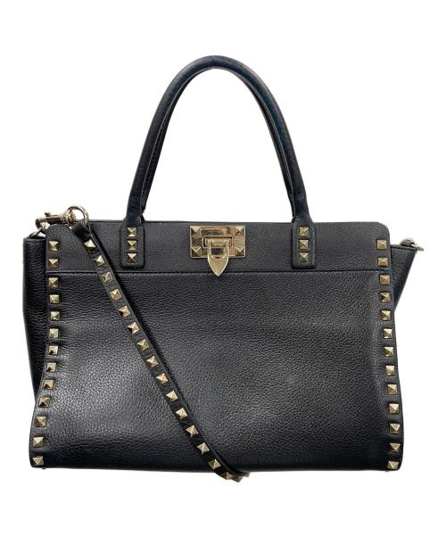 VALENTINO（ヴァレンティノ）VALENTINO (ヴァレンティノ) 2WAYバッグ ショルダーバッグ ハンドバッグ ブラック サイズ:実寸サイズにてご確認下さい。の古着・服飾アイテム