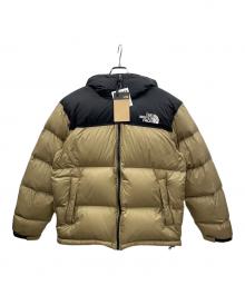 THE NORTH FACE（ザ ノース フェイス）の古着「ダウンジャケット ヌプシ フーディ」｜ブラック×ベージュ
